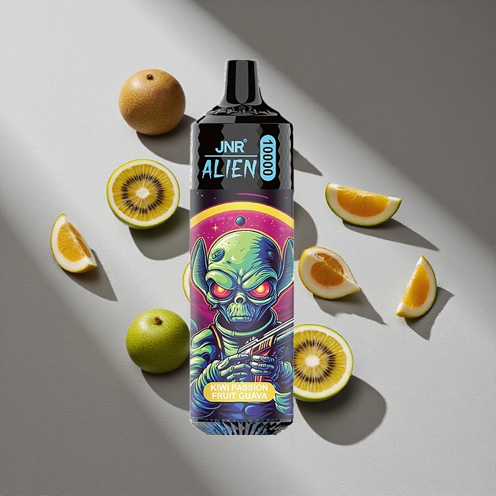 JNR Alien 10000 Puffs Kiwi Marakuja Guawa z Baterią 850mAh i Typem-C