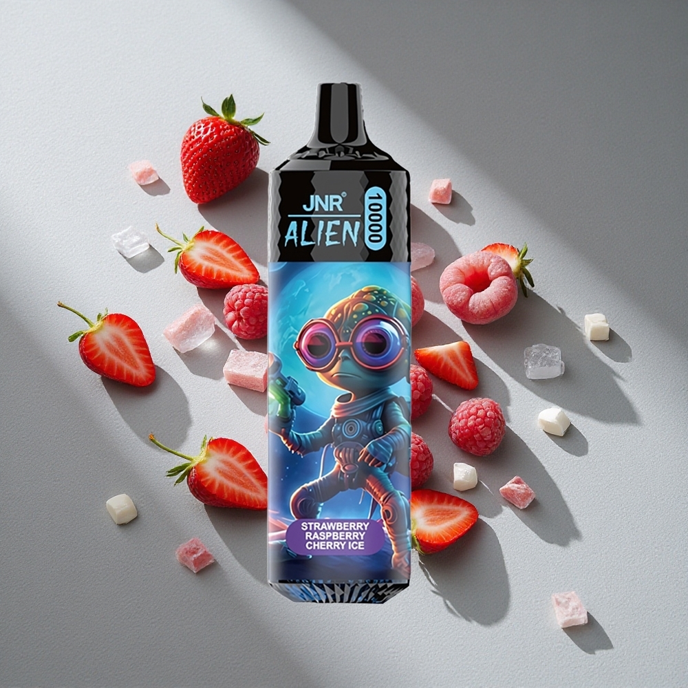 JNR Alien 10000 Puffs Truskawka Malina Wiśnia Lód 850mAh 20ml