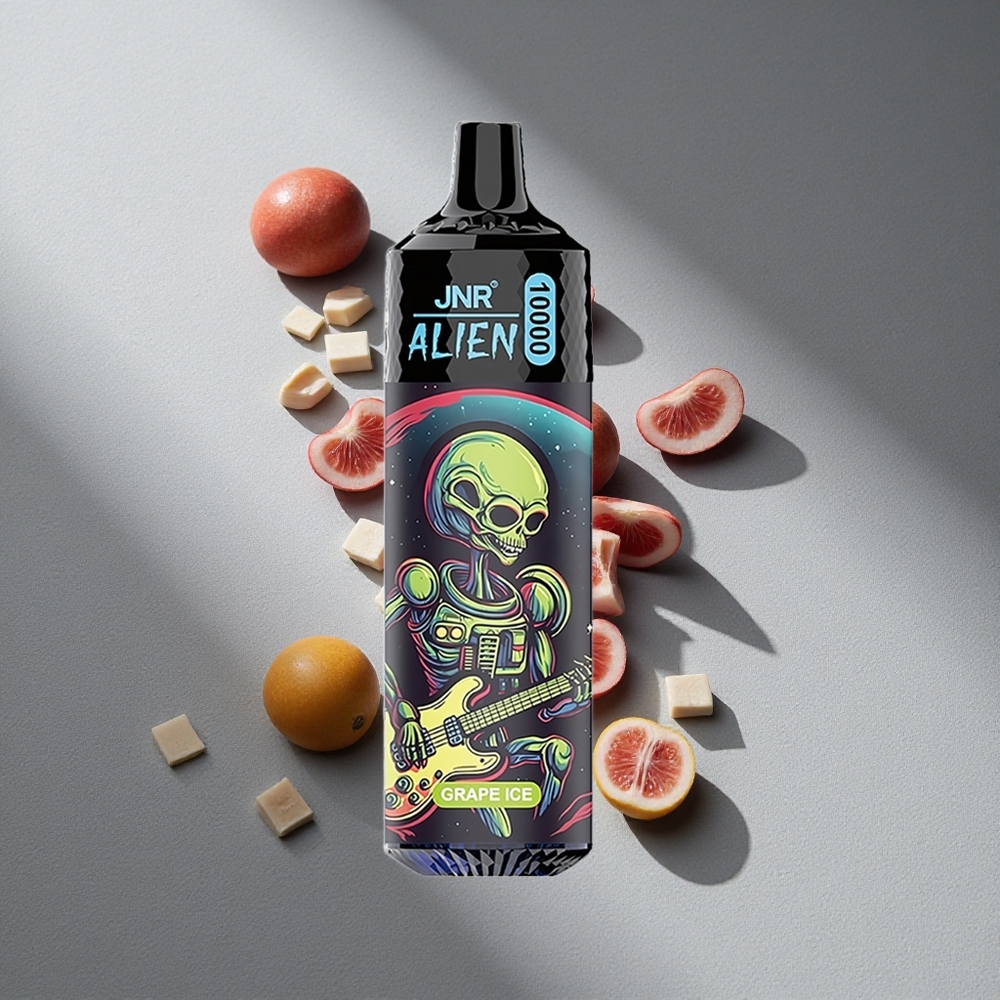 JNR Alien 10000 Puffs Winogrono Lód z Baterią 850mAh i Typem-C