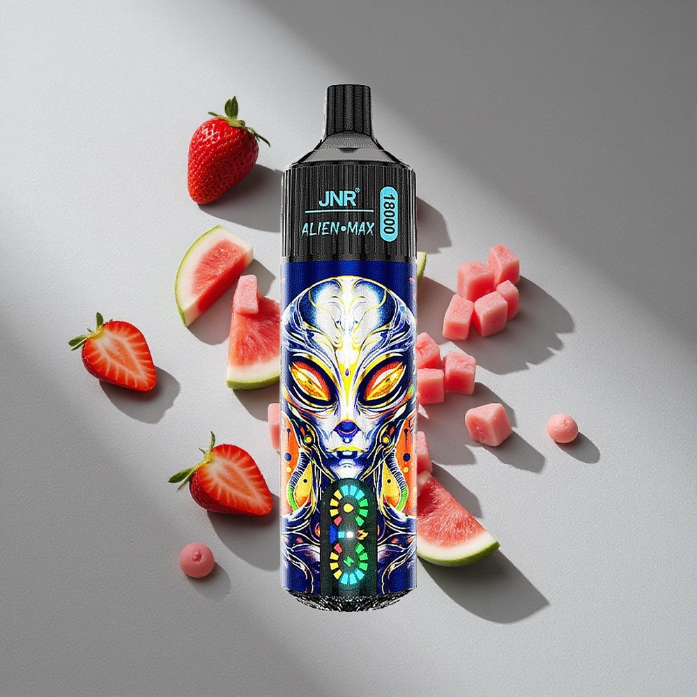 JNR Alien Max 18000 Puffs Podwójna Siateczka i Podwójny Rdzeń Truskawka Arbuz Bubblegum