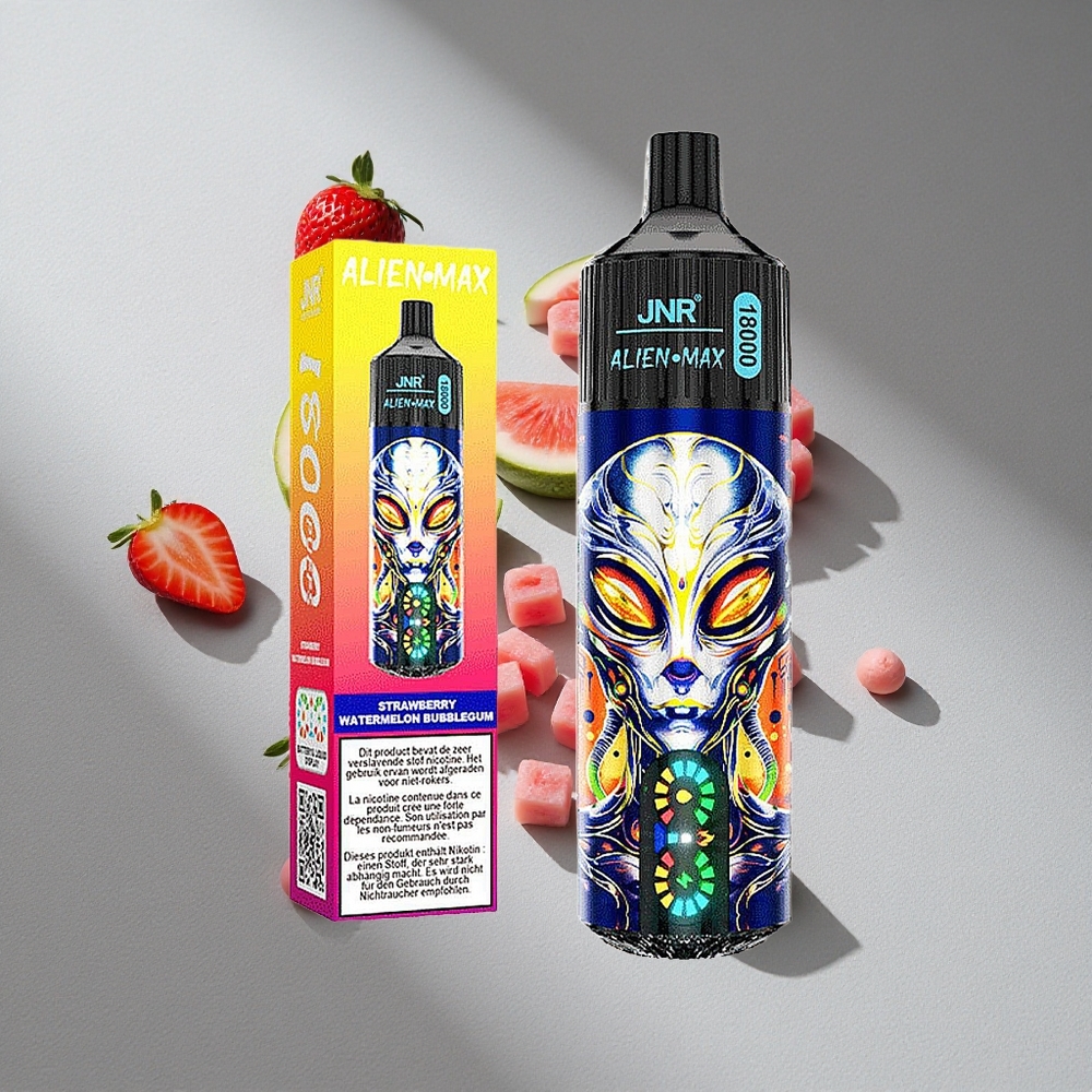 JNR Alien Max 18000 Puffs Podwójna Siateczka i Podwójny Rdzeń Truskawka Arbuz Bubblegum