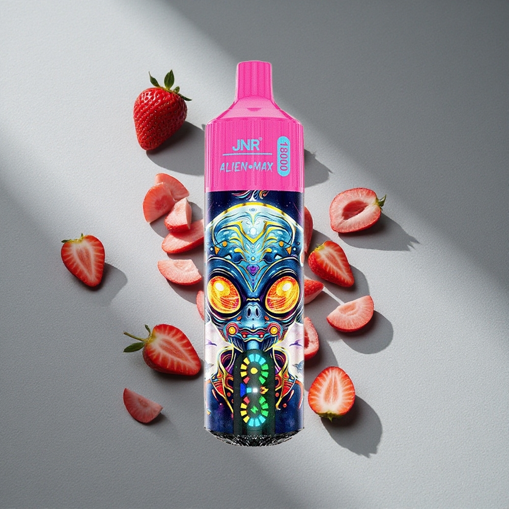 JNR Alien Max 18000 Puffs Podwójna Siatka i Dual Core Truskawkowy Lód