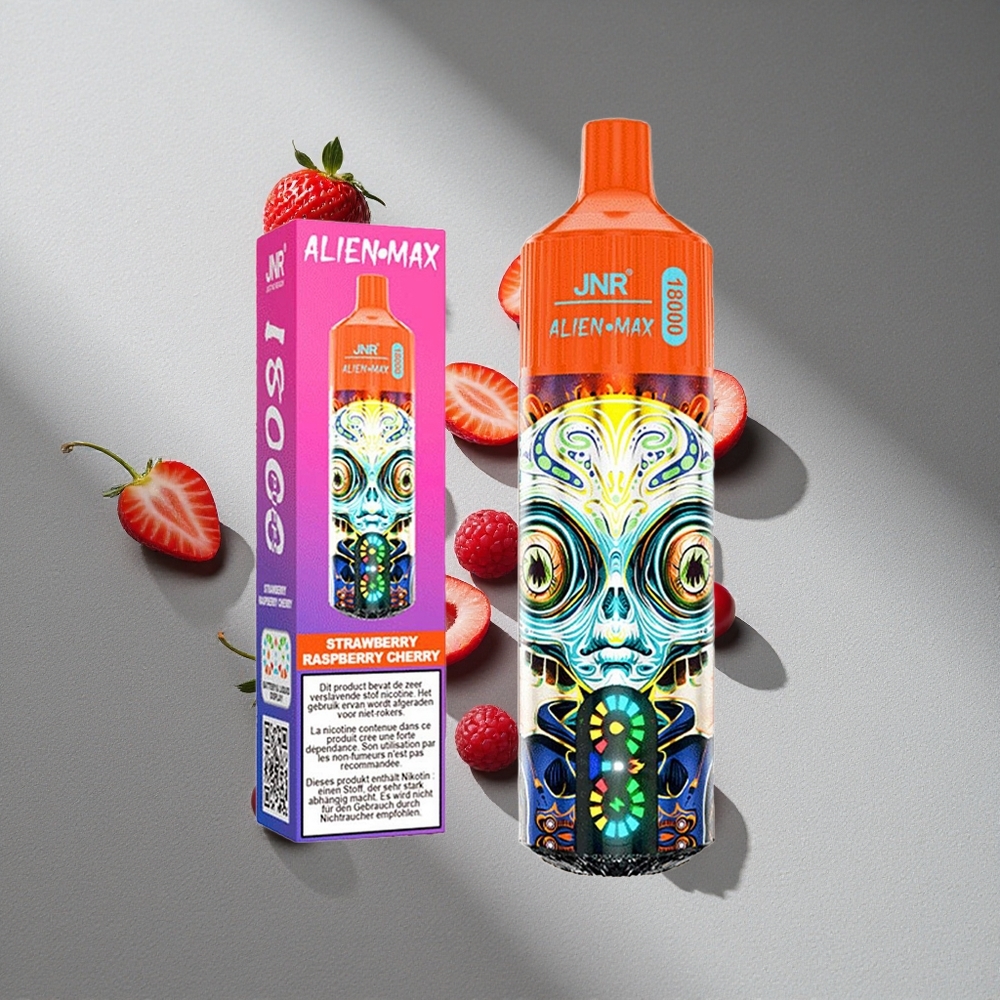 JNR Alien Max 18000 Puffs Podwójna Siatka i Podwójny Rdzeń Truskawka Malina Wiśnia