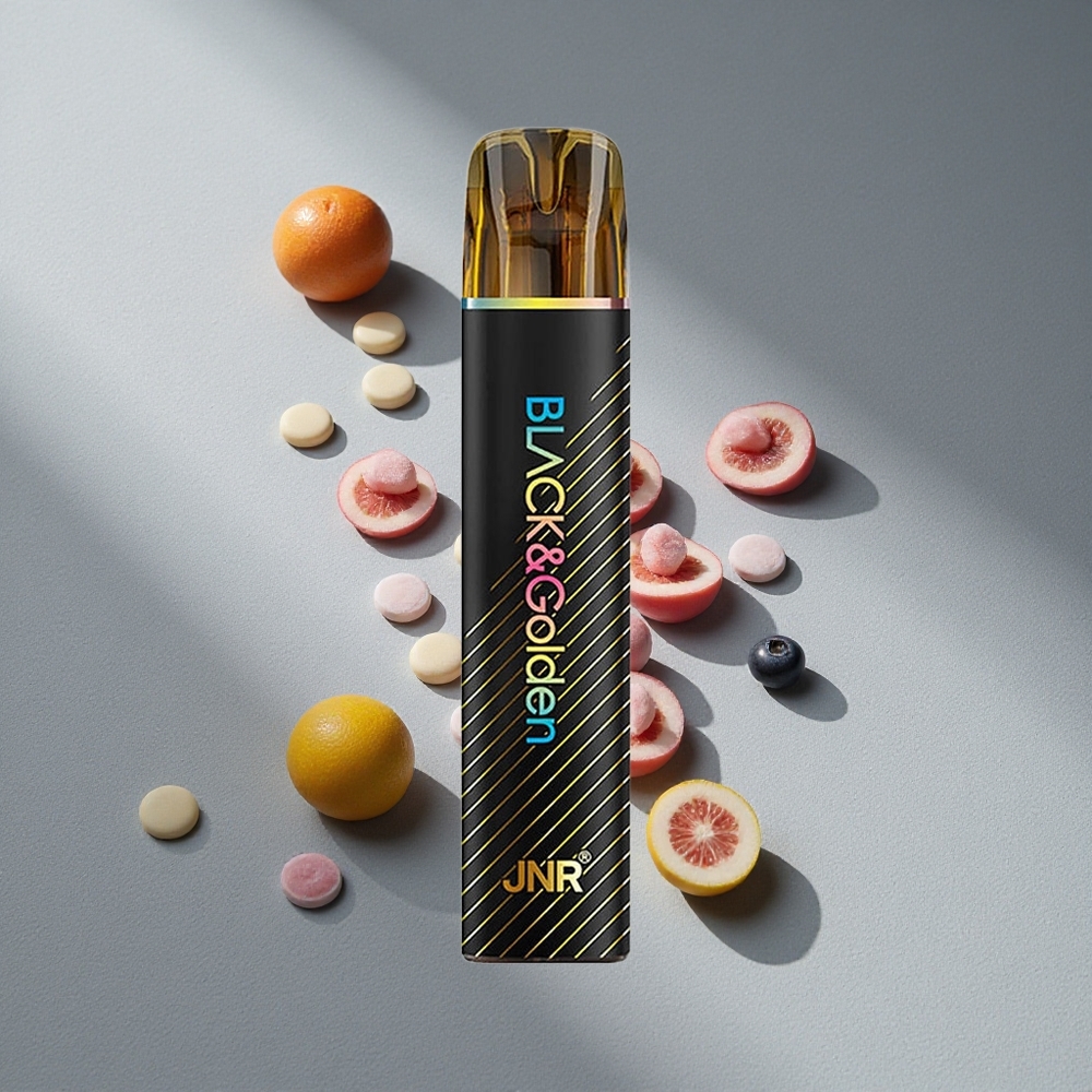 JNR Black&Golden 600+200 Puffs 550mAh Bubble Gum Jagodowy