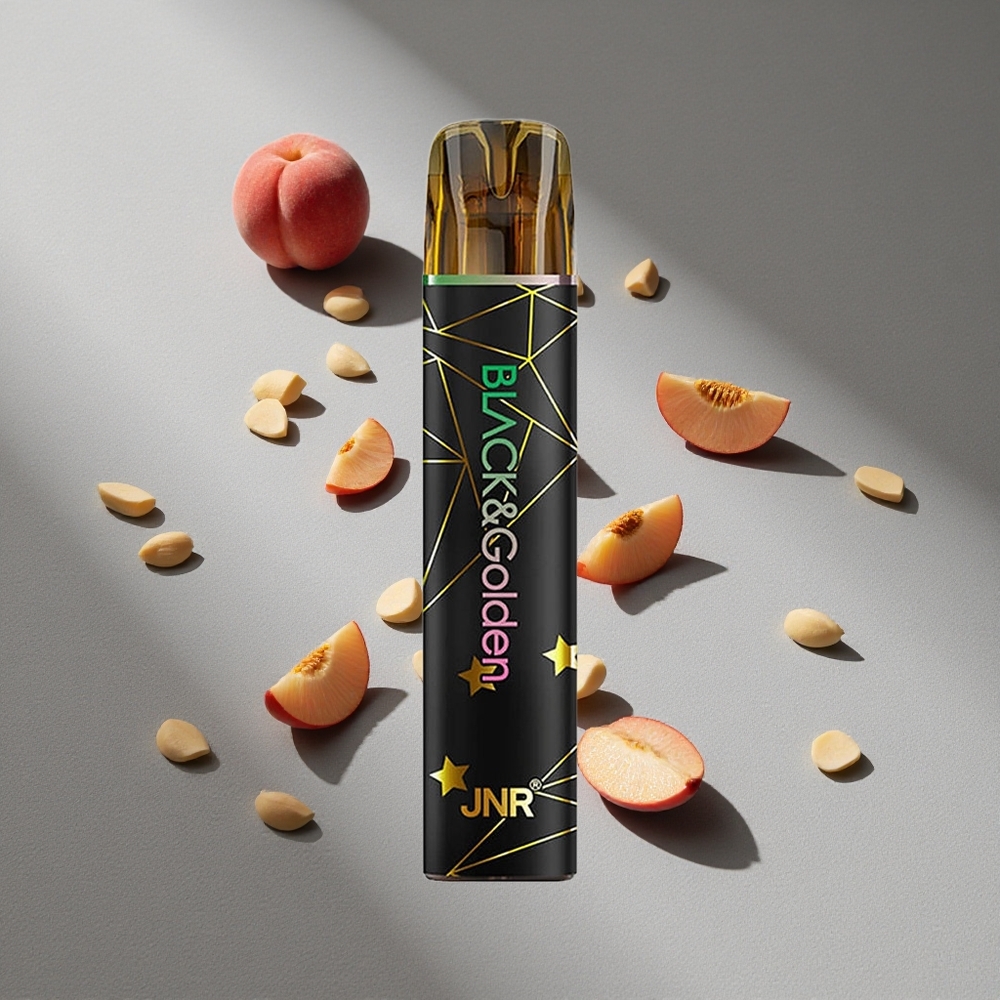 JNR Black&Golden 600+200 Puffs Brzoskwiniowy Jednorazowy Vape 550mAh