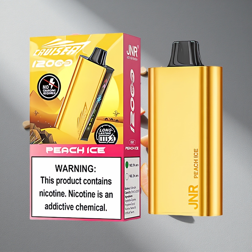 JNR Cruiser 12000 Puffs Brzoskwiniowy Lód Ekran Animacyjny Pełnometalowa Obudowa