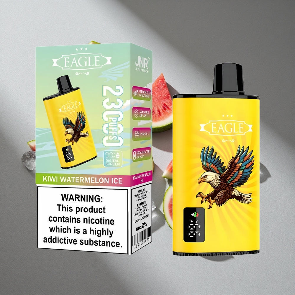 JNR EAGLE Smart 23000 Puffs Kiwi Arbuz Lód Ekran Cyfrowy Przepływ Powietrza