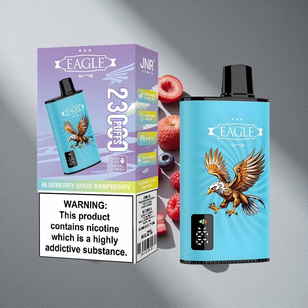 JNR EAGLE Smart 23000 Puffs Malinowa Jagoda Cyfrowy Ekran 1.0ohm Mesh