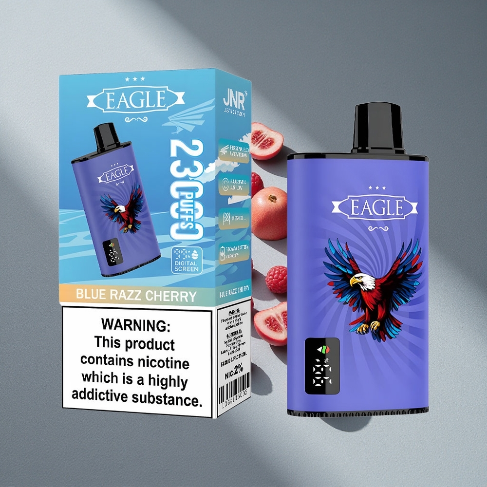 JNR EAGLE Smart 23000 Puffs Malinowa Wiśnia Ekran Cyfrowy Przepływ Powietrza