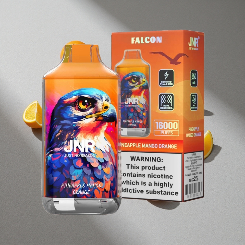 JNR Falcon 16000 Puffs Ananas Mango Pomarańcza Dual Mesh Coil 22ml