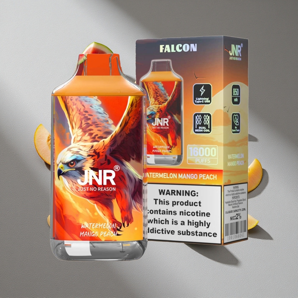 JNR Falcon 16000 Puffs Arbuz Mango Brzoskwinia Dual Mesh Coil 22ml