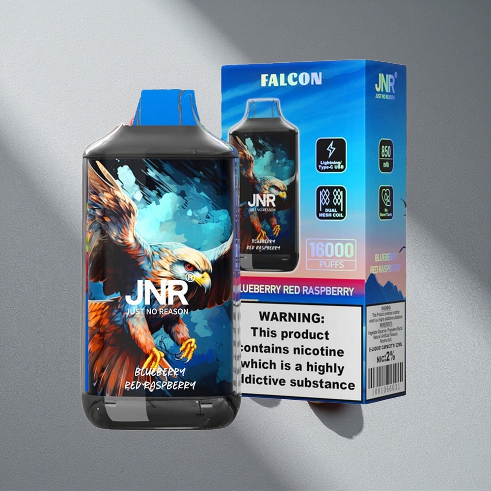 JNR Falcon 16000 Puffs Jagoda Czerwona Malina Dual Mesh Coil Typ C