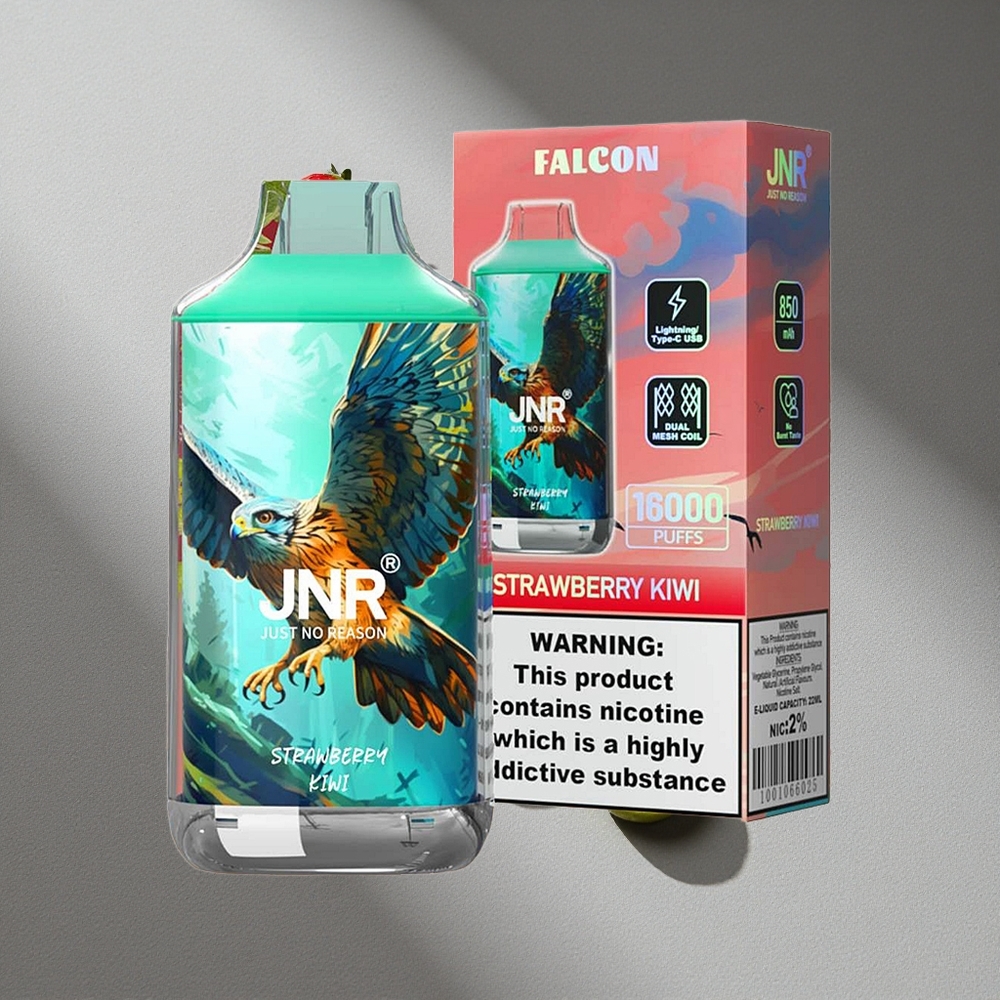 JNR Falcon 16000 Puffs Truskawka Kiwi Podwójna Mesh Typ-C