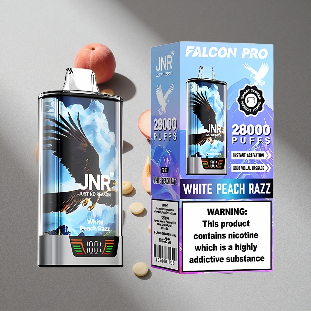 JNR Falcon Pro 28000 Biała Brzoskwinia Razz 30ml 950mAh