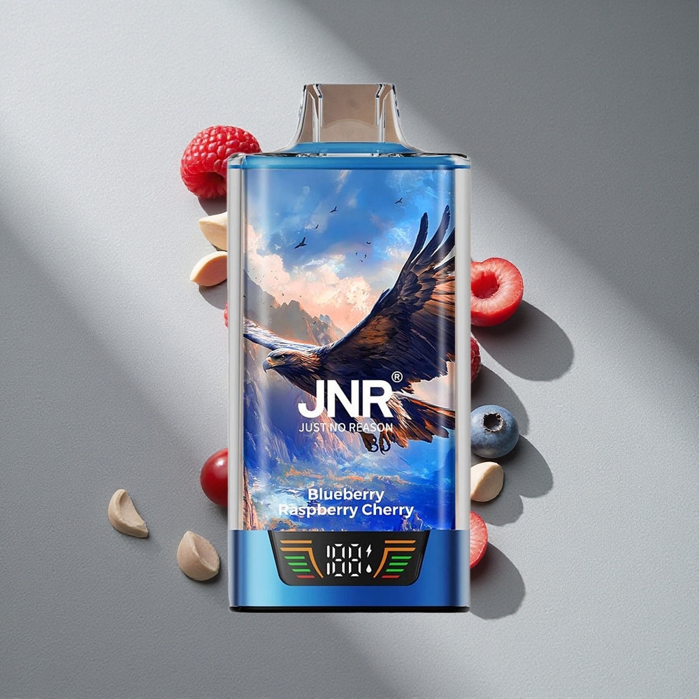 JNR Falcon Pro 28000 Malinowa Wiśnia z Wyświetlaczem i Podwójną Siatką