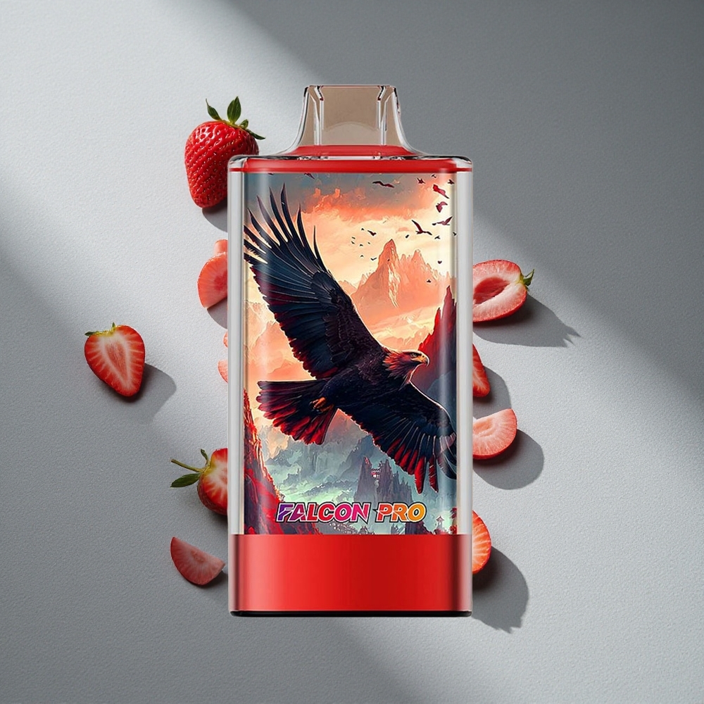 JNR Falcon Pro 28000 Truskawkowy Lód z Wyświetlaczem i Podwójną Siatką