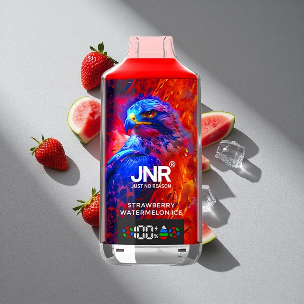 JNR Falcon X 18000 Puffs Truskawka Arbuz Lód Podwójne Rdzenie Cyfrowy Wyświetlacz