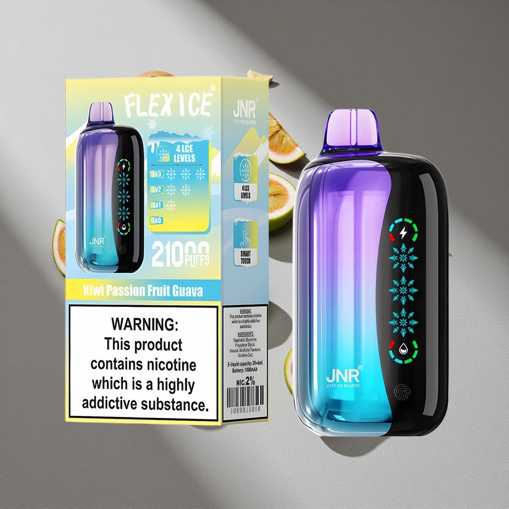 JNR Flex Ice 21000 Puffs Ekran Dotykowy Kiwi Marakuja Guawa
