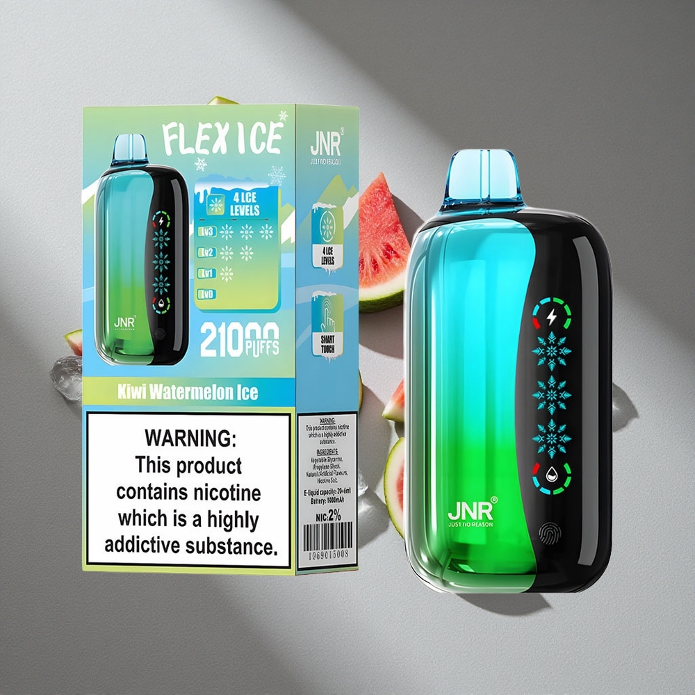JNR Flex Ice 21000 Puffs Kiwi Arbuz Lód Dostosowywany Lód Ekran Dotykowy