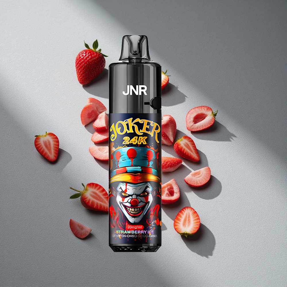JNR Joker 24000 Puffs Truskawkowy Lód Widoczny Poziom Płynu Typ-C