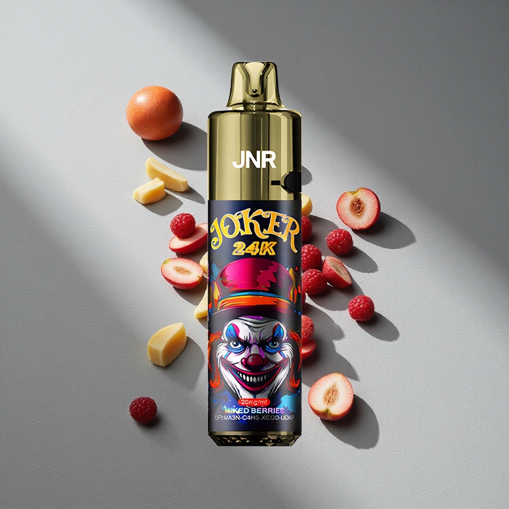 JNR Joker 24K Puffs Mieszane Jagody Widoczny Poziom Płynu 800mAh Bateria