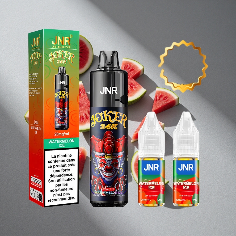 JNR Joker 24K Puffs Pod System Widoczny Poziom E-liquidu i Ładowanie Typ-C Arbuz Lód