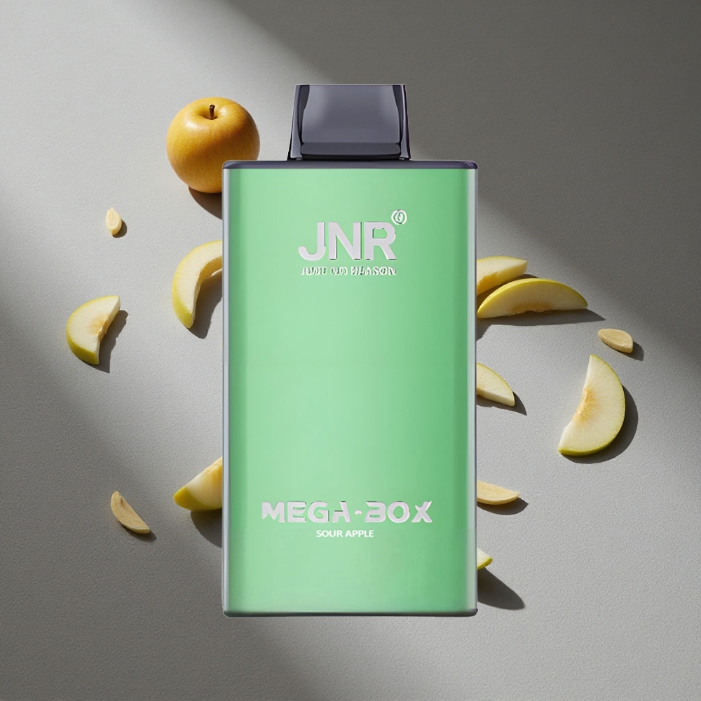 JNR Mega Box 25000 Puffs Kwaśne Jabłko Podwójny Mesh i Typ-C