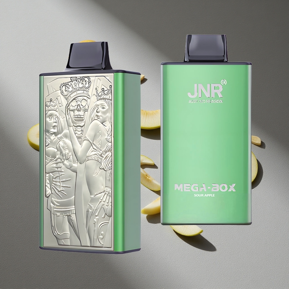 JNR Mega Box 25000 Puffs Kwaśne Jabłko Podwójny Mesh i Typ-C