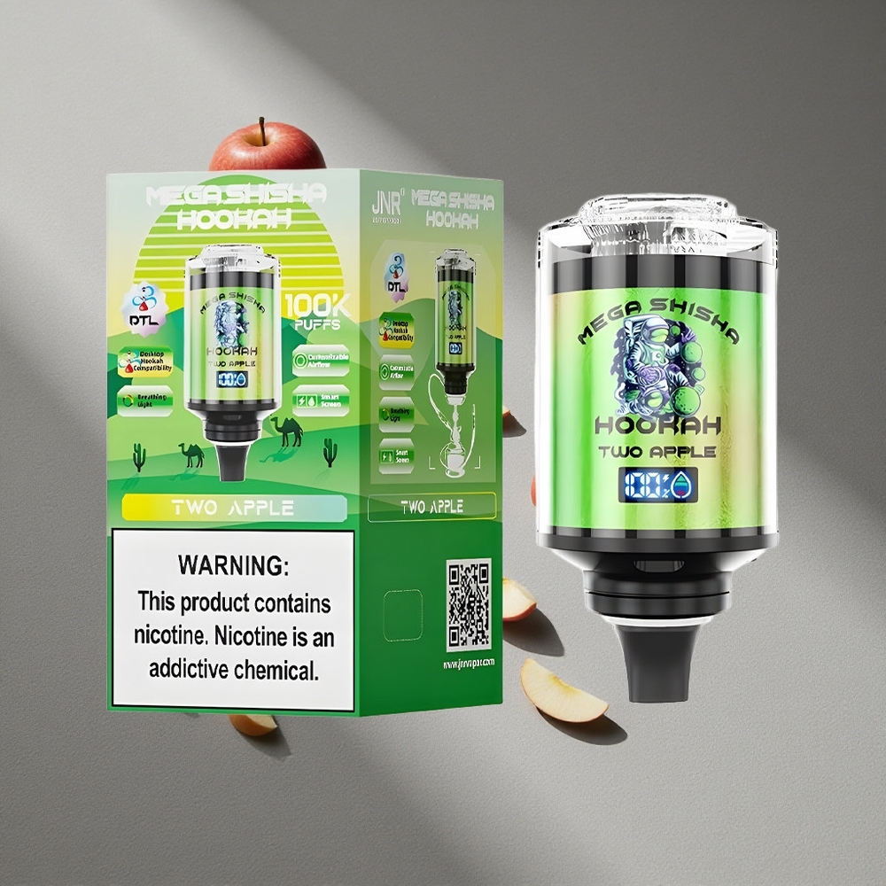 JNR Mega Shisha Hookah 100K Biurkowy Kompatybilny 60ml 2200mAh Dwa Jabłka