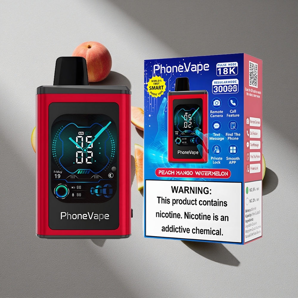 JNR PhoneVape 30000 Puffs Brzoskwiniowy Mango Arbuzowy Typ-C Ekran