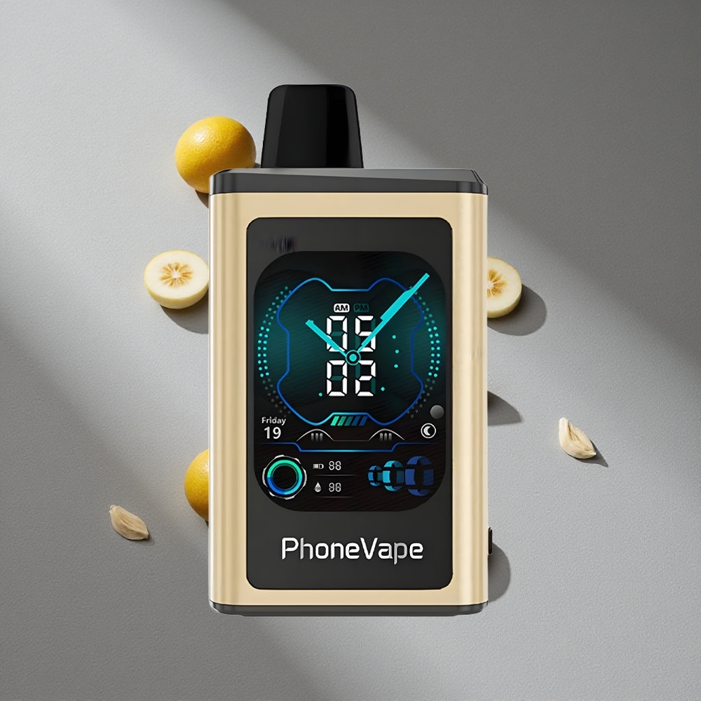 JNR PhoneVape 30000 Puffs Lód Bananowy Bateria 850mAh Ekran Pełny