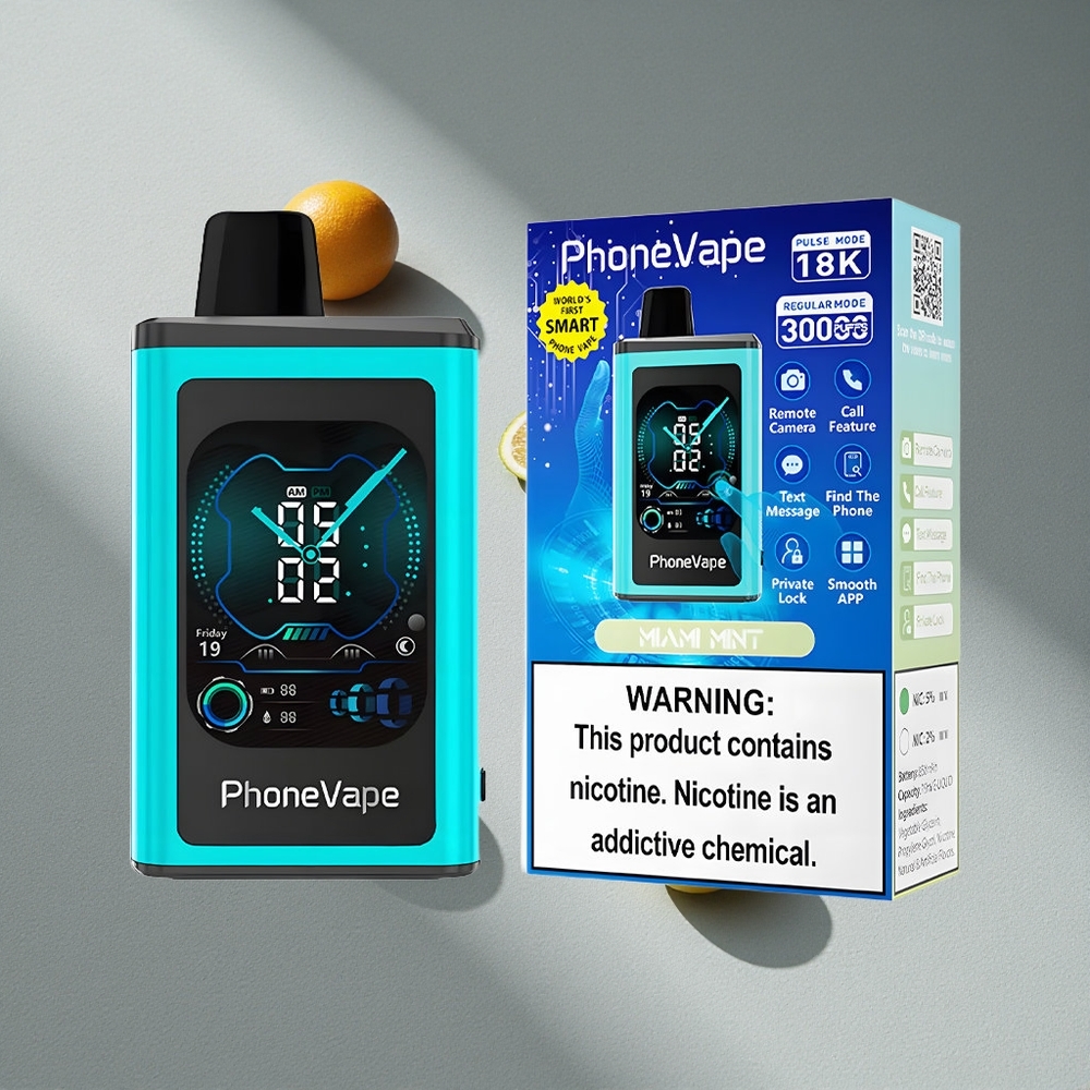 JNR PhoneVape 30000 Puffs Miętowy Miami Typ-C Turbo