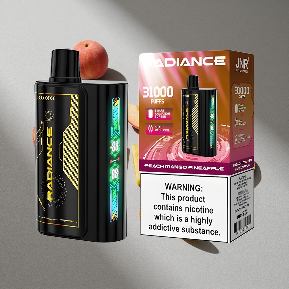 JNR Radiance 31000 Puffs Brzoskwinia Mango Ananas Dual Mesh Coil