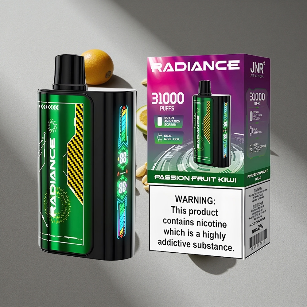 JNR Radiance 31000 Puffs Owoc Passiflory Kiwi Dual Mesh Coil