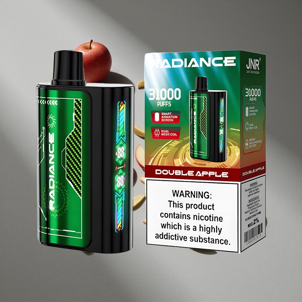 JNR Radiance 31000 Puffs Podwójne Jabłko Ekran Animowany Bateria 950mAh