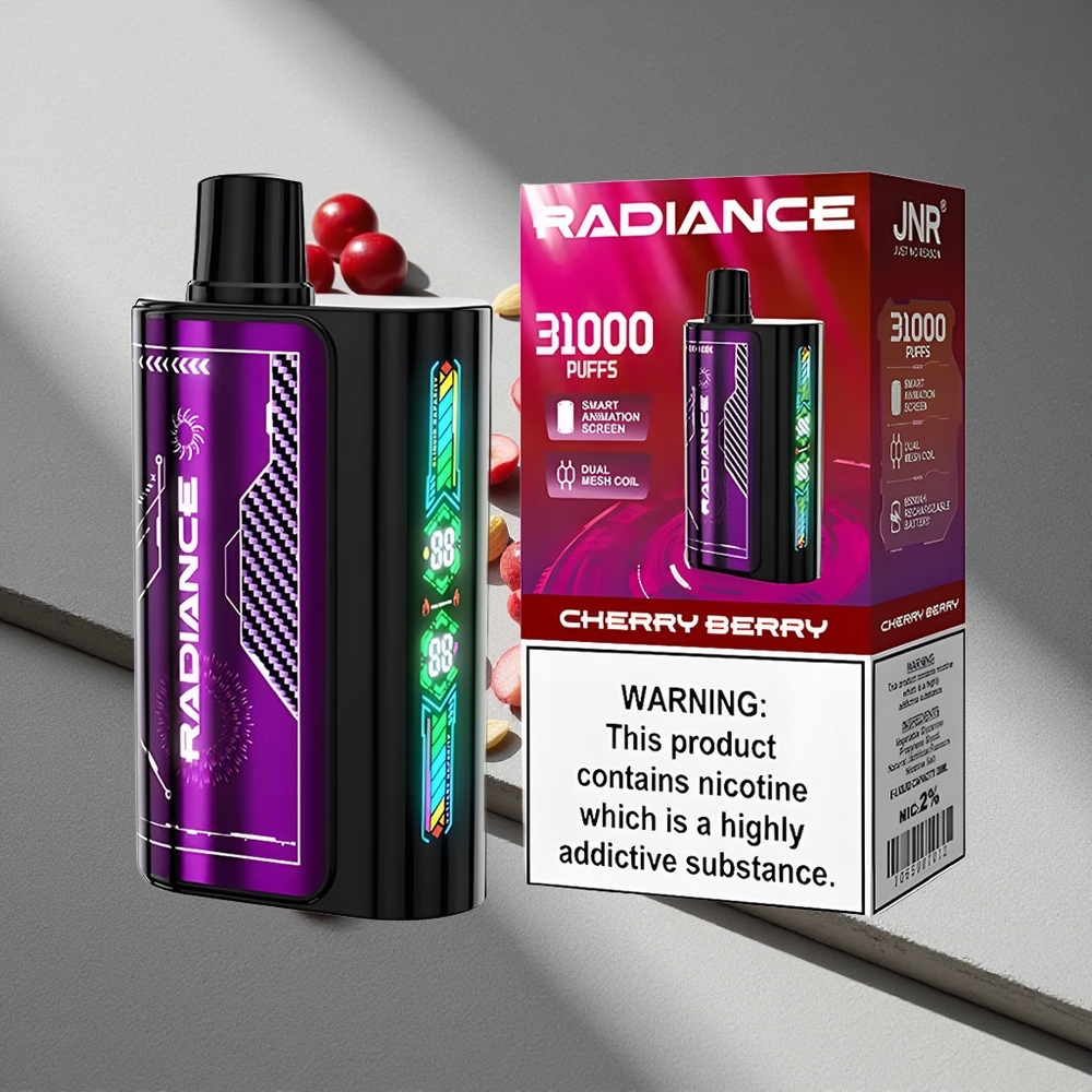 JNR Radiance 31000 Puffs Wiśnia Jagoda Podwójna Siatka Cewka