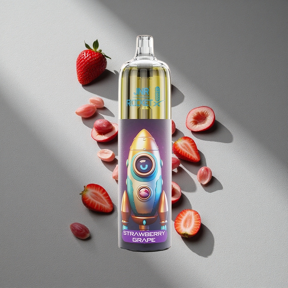 JNR Rocket-X 12400 Puffs Truskawka Winogrono Regulowany przepływ powietrza Typ-C