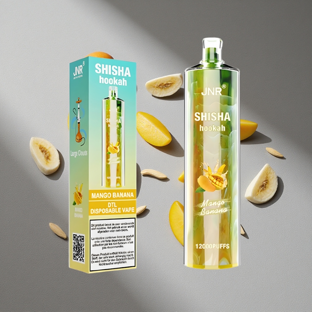 JNR Shisha Hookah 12000 Puffs Mango Bananowy 750mAh 24ml