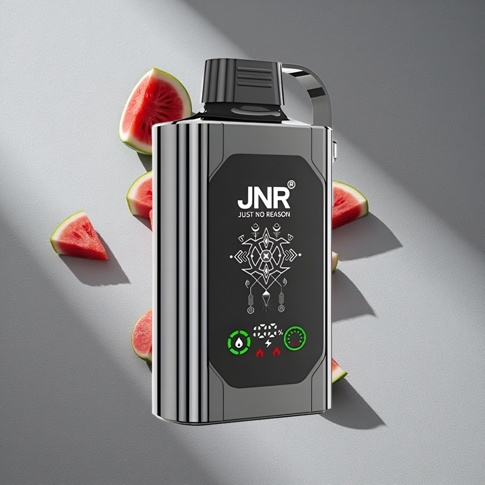 JNR Shisha Hookah Box 20500 Puffs Arbuz Lód Wyświetlacz HD Dual Mesh Coil