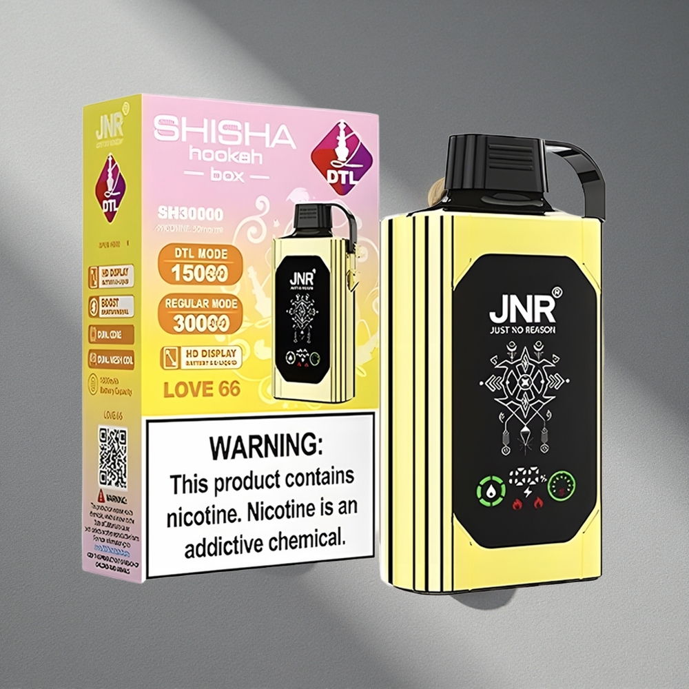 JNR Shisha Hookah Box 20500 Puffs Miłość 66 Dual Mesh Coil & 25ml