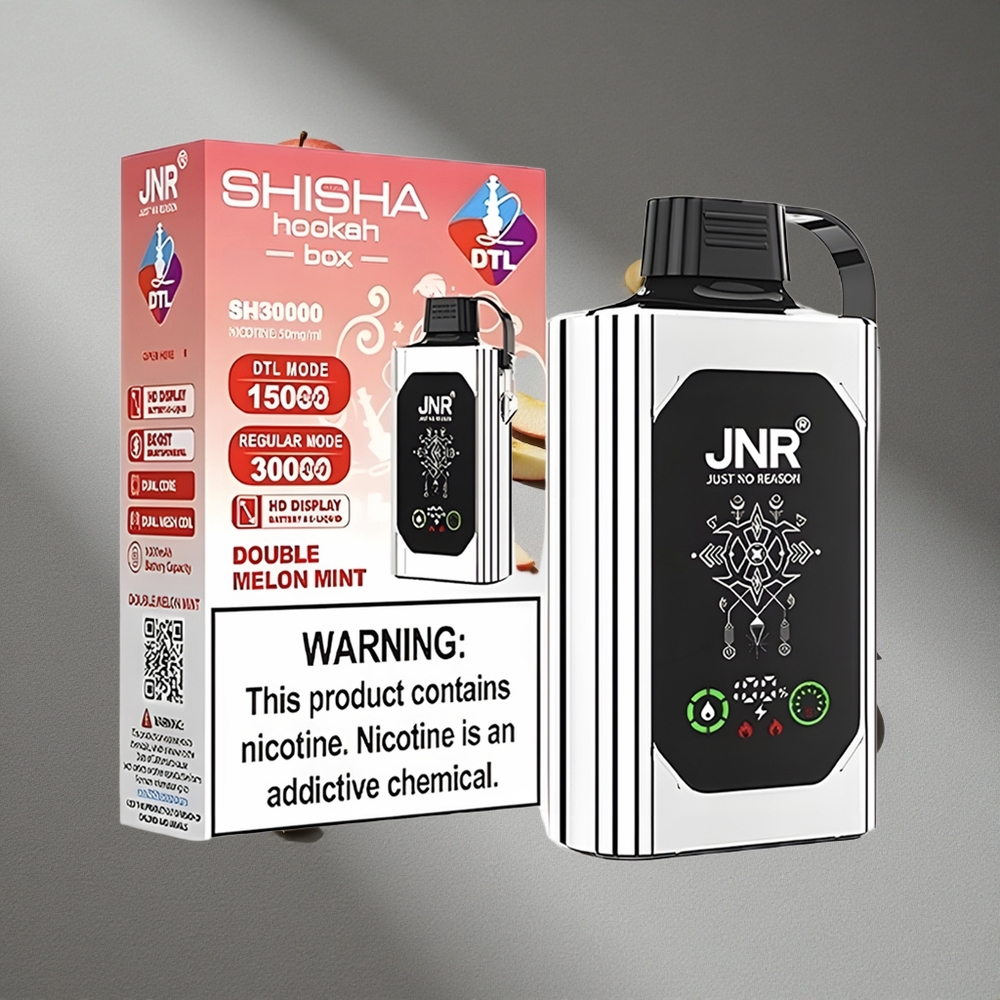 JNR Shisha Hookah Box 20500 Puffs Podwójne Jabłko Wyświetlacz HD Ładowanie Type-C