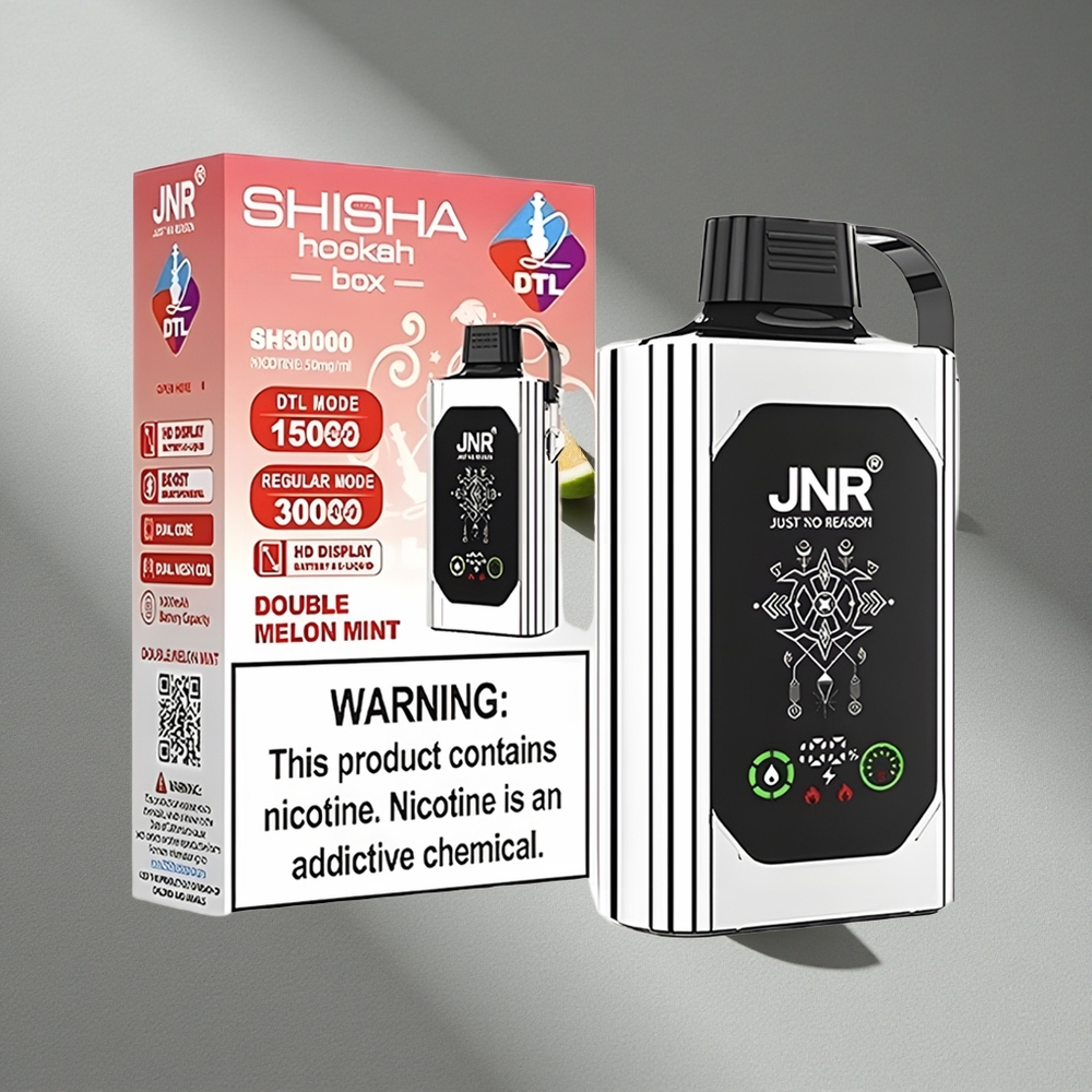 JNR Shisha Hookah Box 20500 Puffs Podwójny Arbuz Mięta Wyświetlacz HD Bateria 1000mAh
