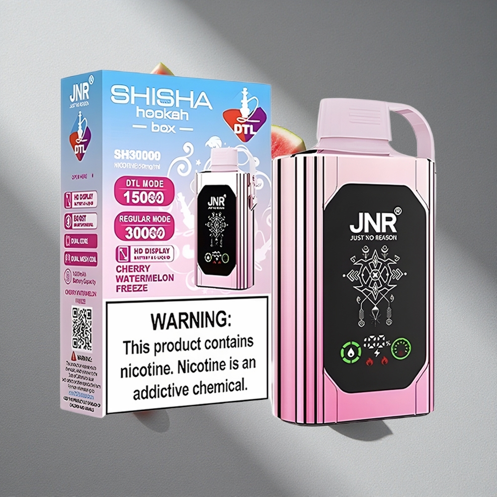 JNR Shisha Hookah Box 20500 Puffs Wiśnia Arbuz Mrożony Dual Mesh Coil Type-C