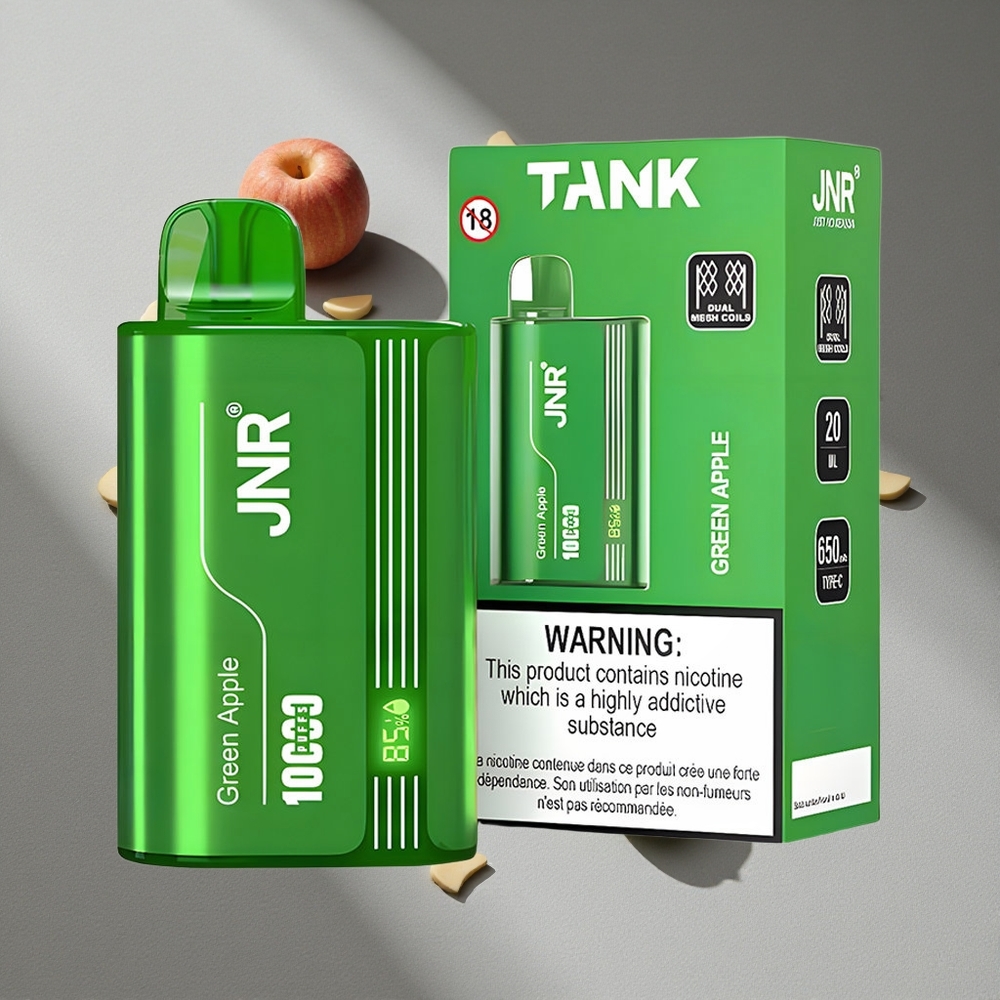 JNR Tank 10000 Puffs Zielone Jabłko Brzoskwinia Gruszka Dual Mesh Typ-C
