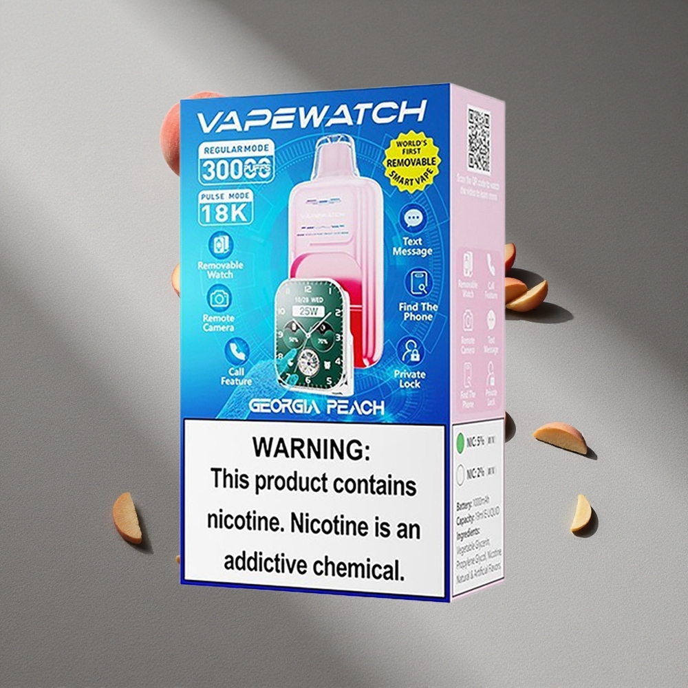 JNR Vape Watch 30000 Puffs Brzoskwinia Gruzińska Dual Mesh Coil 19mL
