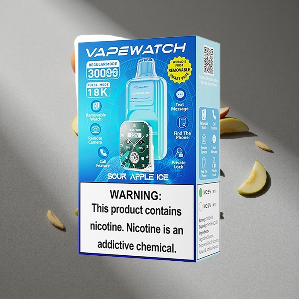 JNR Vape Watch 30000 Puffs Kwasno-Jabłkowy Lód 1000mAh 19mL