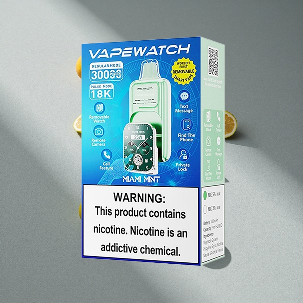 JNR Vape Watch 30000 Puffs Miami Mięta 19mL 1000mAh