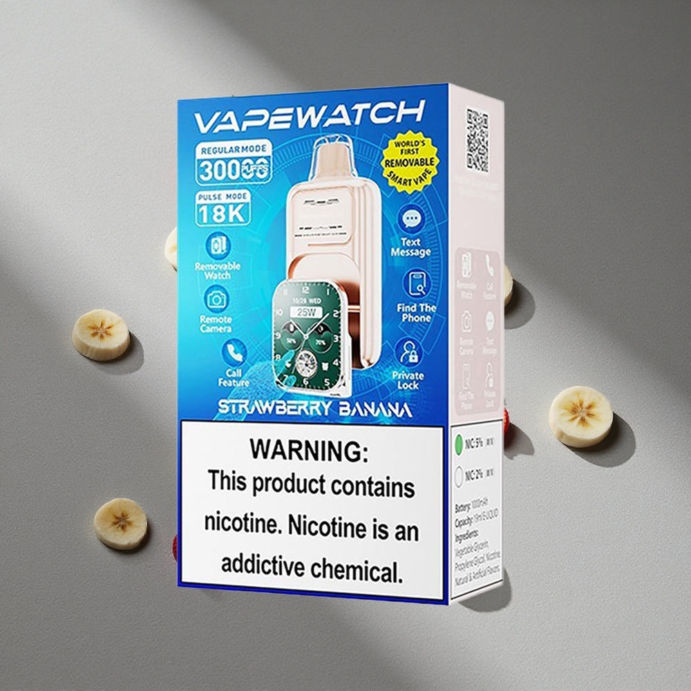 JNR Vape Watch 30000 Puffs Truskawka Banan 1000mAh Typ-C