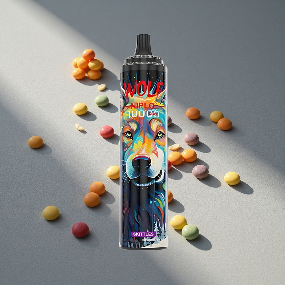 JNR Wolf Niplo 10000 Puffs 20ml 0% 2% 5% Nikotyna Skittles Tęczowe