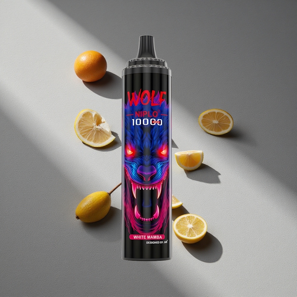 JNR Wolf Niplo 10000 Puffs Biała Mamba 20ml 1.0 Ohm